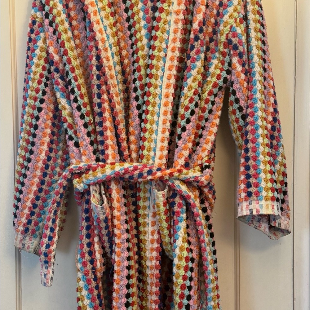 Turkish Cotton Bubble Bathrobe with Hood & Pockets